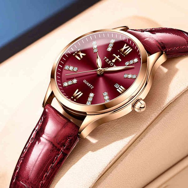 

net red high-end women's waterproof night disc watch, Slivery;brown