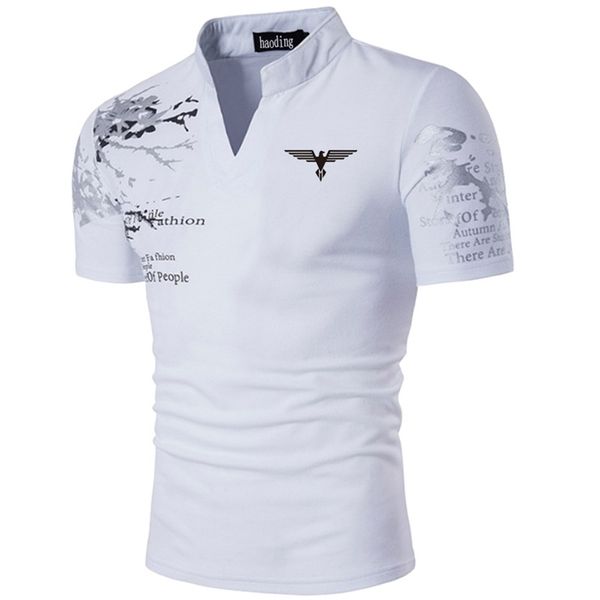 

dingshite summer casual polo shirt men short sleeve business shirt fashion design tees dress polo shirt for men clothin 220708, White;black