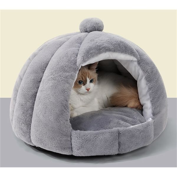 Pet Dog Cat Tent House Kennel Winter Warm Nest Soft Ttyteps Sleeping Mat Pad Cotone di alta qualità Piccolo cane Letto per gatti Puppy House 210224
