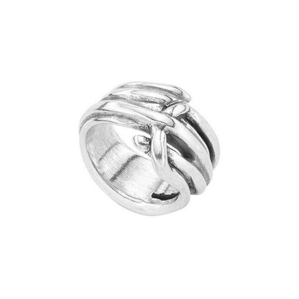 Authentischer Trenzado-Freundschaftsring für Damen, UNODE50, 925er-Sterlingsilber, Schmuck, passend für europäischen Stil, Geschenk, Herrenring, Fabrikgroßhandel, ANI0597MTL000