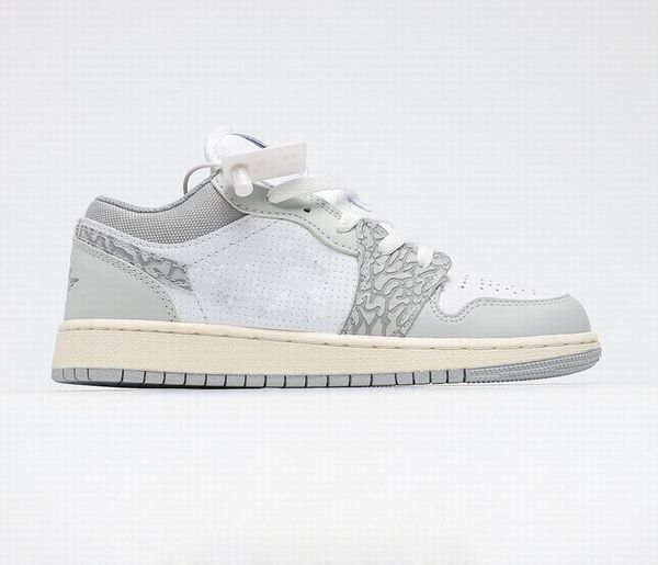 

shoes 1 low elephant print men women white neutral grey 1s