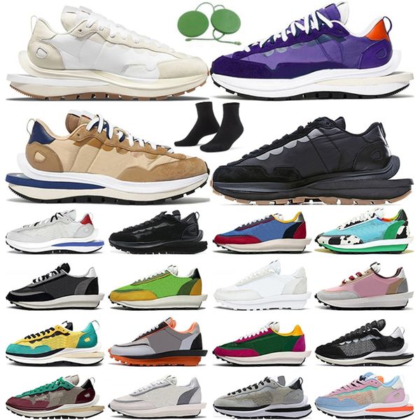 

2022 waffle sacai one ldv ldwaffle men women running shoes ld black white nylon varsity blue dark sesame void royal outdoor sports trainers