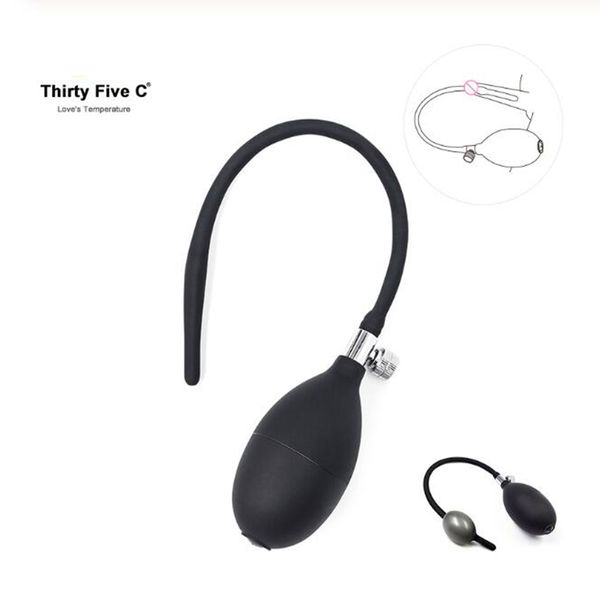 Gonfiabile Penis Plug Silicone Dilatatori Uretrale Maschile Suono Horse Eye Stimolatore Catetere Giocattoli sexy Per Gli Uomini Gay Prodotti Per Adulti