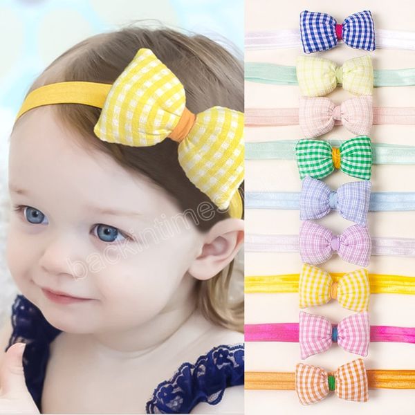 

baby bowknot headband infant soft elastic hair band kids headwear cute children hair accessories, Slivery;white