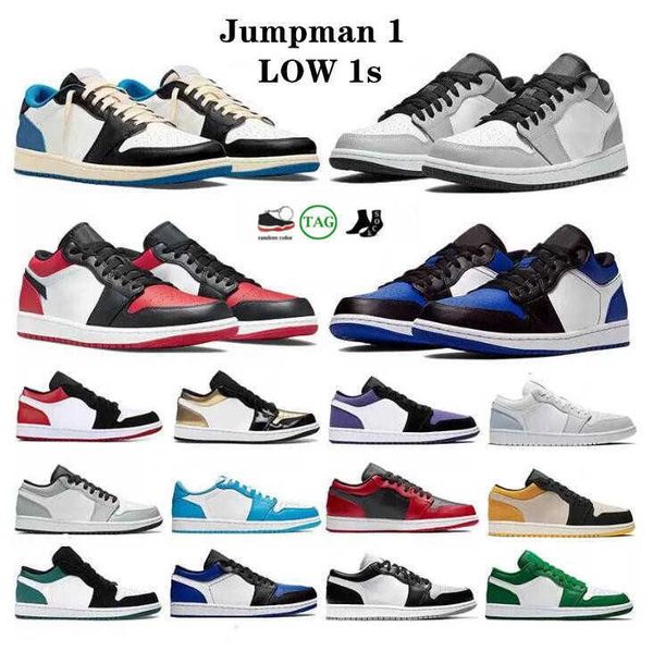 

2022 new low jumpman 1 og 1s mens basketball shoes electro orange obsidian unc hyper royal university blue lucky green bred patent women man, Black