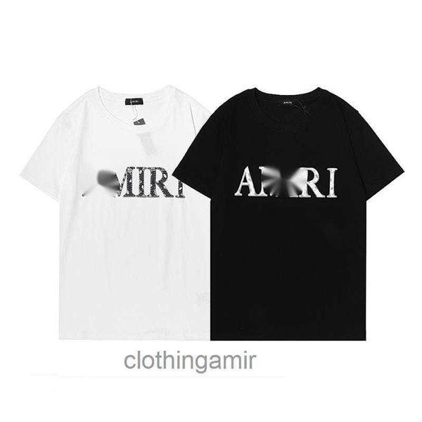

european and american shirts designer t 2022 tshirt amirss us letter print ins casual hip hop high street crew neck short sleeve f, White;black