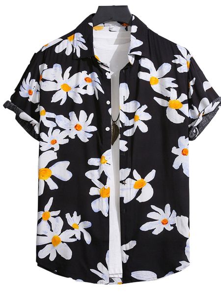 

men random floral print shirt without tee u0my#, White;black