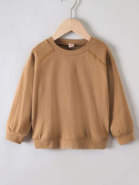 

toddler boys titching solid sweatshirt she, Black