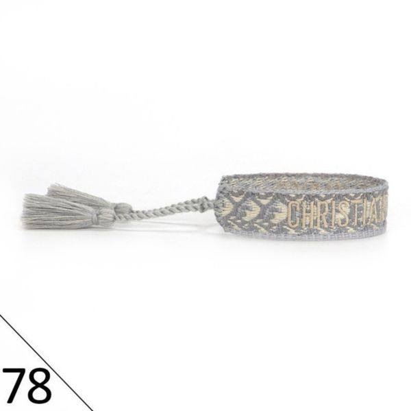 

woven designer friendship bracelet luxury brand for women leopard printed rope bracelets embroidery braided with tassel bangle men jewelry c, Golden;silver