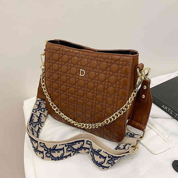 

bag female trend fashion chain texture one shoulder bucket bag