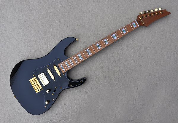 

factory custom black electric guitar with roasted maple neck and fretboard,gold hardware,ssh pickups,can be customized