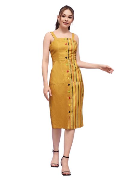 

x creative calm striped print button up overall dress 29w0#, Black;gray