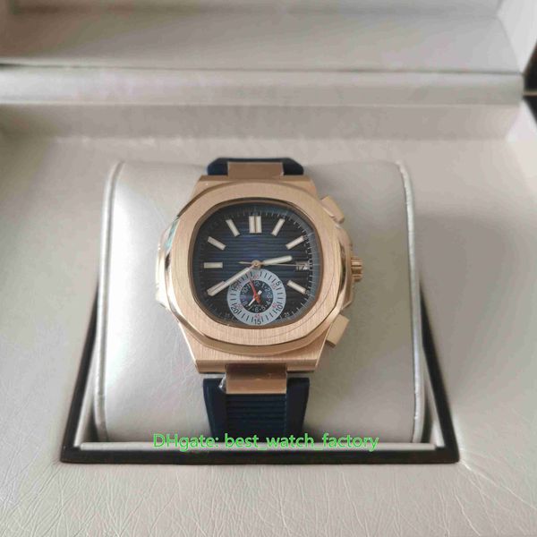 

8 style watches 40.5mm nautilus 5980/1r-001 5980r 18k rose gold sapphire glass asia transparent mechanical automatic mens watch men's w, Slivery;brown