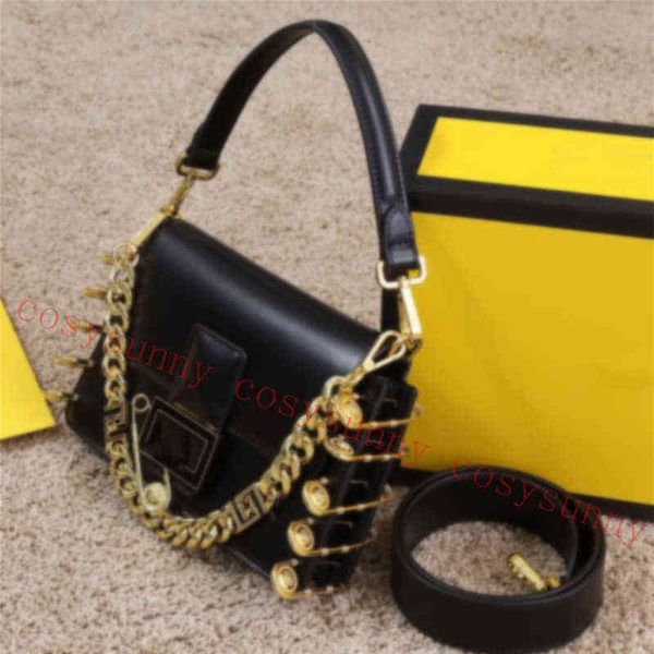 

5afashion women's h2022 new design fashion bag leather women's handbag pin buckle hardware chain shoulder bags, Red;black