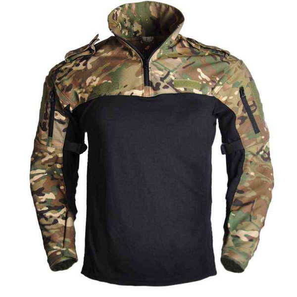 Camisa militar camuflagem Exército Batalha Tática Camisa de Combate Homens Mulheres Usmc Sofrair Camisa Forças Especiais da Militar Come L220706