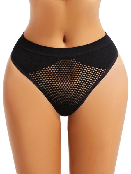 

fishnet insert thong 65vt#, Black;red