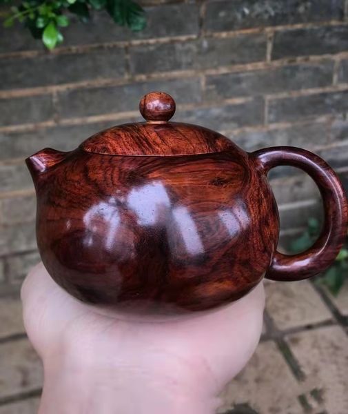 

hainan chrysanthemum pear (huanghuali) purple pear xi shi pot art ornaments chinese style handicraft teapot