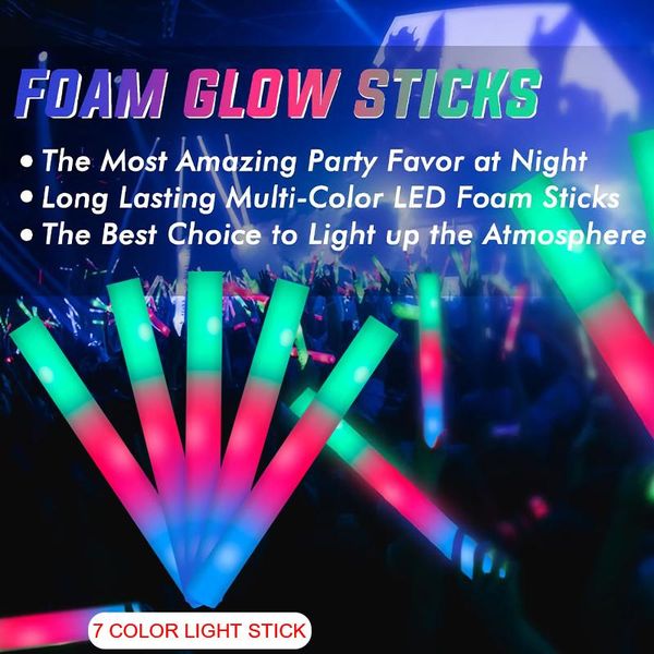 Party Dekoration 10/20 stücke Bunte Schwamm Licht Stick Event Nacht Schaum Flash Konzert Glow Geburtstag Hochzeit SuppliesParty