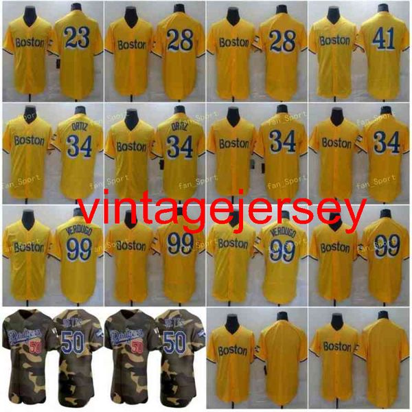 

city connect gold 23 luis tiant baseball jerseys 28 j.d. martinez 34 david ortiz 41 chris sale 50 mookie betts 99 alex verdugo stitched, Black