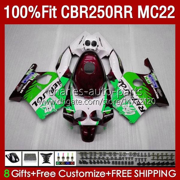 Corpo iniezione per HONDA CBR250 CBR 250RR 250 RR CC 131No.172 CBR250RR MC22 90 91 92 93 94 95 96 97 98 99 250CC Repsol Green 1990 1991 1992 1993 1996 1997 1998 1999 Fiera ing