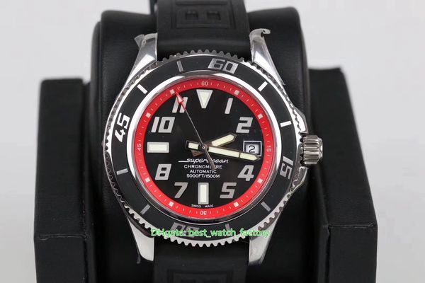 Relógios de alta qualidade de venda a quente 5 estilo 44mm Super Ocean Sapphire Bandos de borracha de vidro Asia ETA 2824-2 Movimento Mecânico Automático Mens Assista Men's Wristwatches