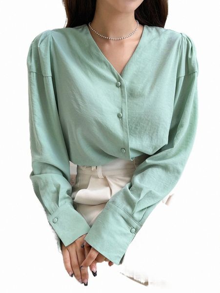 

dazy solid button front blouse m3gq#, White