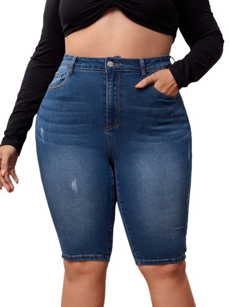 

plus high waist cat scratch denim shorts a3tv#, White;black