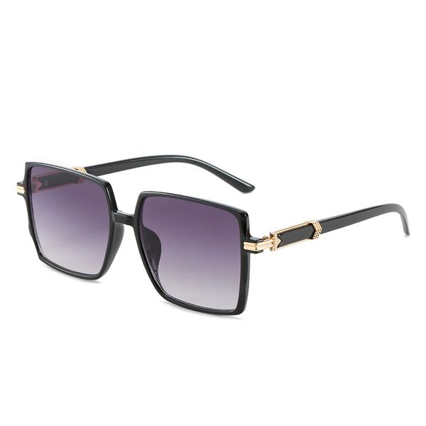 

new large frame ladies sunglasses personality square fashion street sglasses, White;black