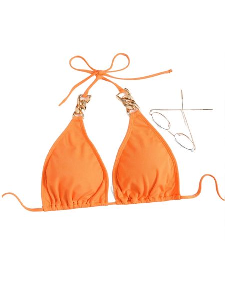

plus chain linked bikini m45q#, Black