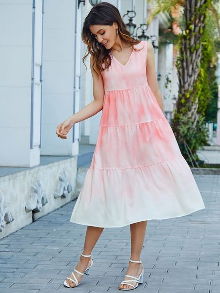 

kate kasin tie dye smock dress r2ep#, Black;gray