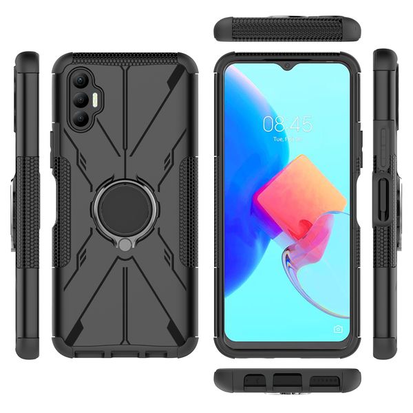 Casos híbridos para infinix nota 12 Pova 2 neo quente 12 brincar hard hard stand stand gel de gel de gel de silício Tecno Spark 8 8p pop 5 lte 5p Capa