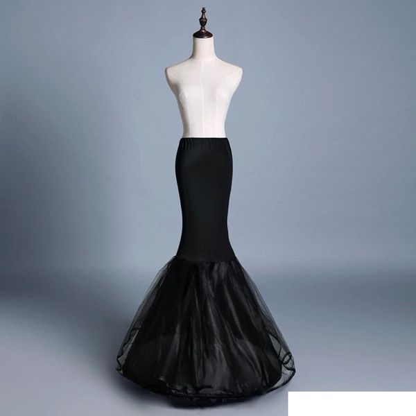 Espíolas de sereia preta mulher 1 argola duas camadas de camisa de subsídio Acessórios de casamento crinolina