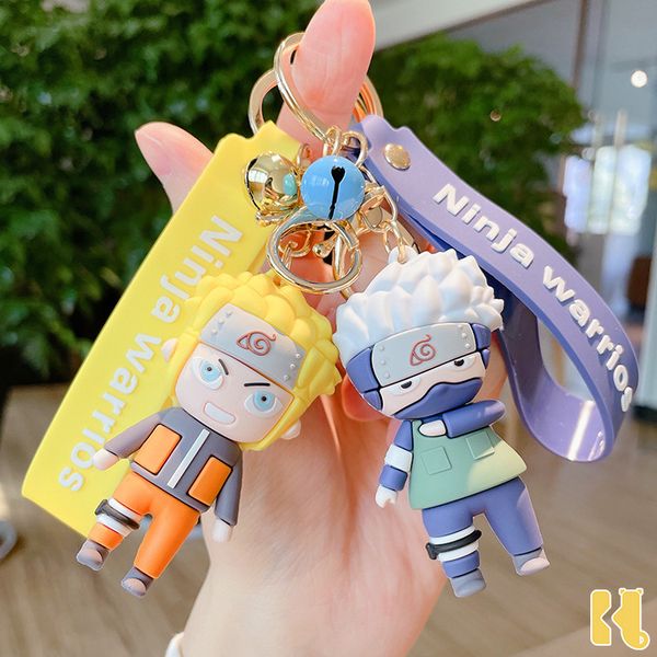 

anime peripheral cartoon keychain key ring stereo keychain animes doll keychains couple car bags ornaments small gifts, Slivery;golden