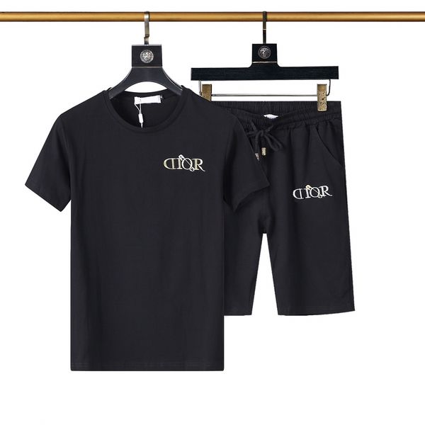 

fashion sweatshirt tees men t shirt short-sleeved t-shirt suit simple round neck cotton polo new summer tshirt jackets shorts suit di, Black;brown
