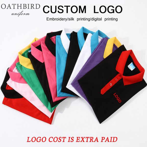 

custom embroidery polo shirt company work uniform printing text or diy pos 220608, White;black