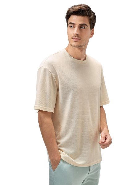 

men solid drop shoulder tee 44tp#, White;black