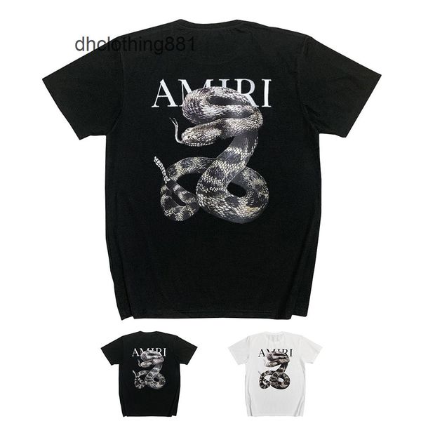 

amirs t-shirts designer hoodies men's sweaters street fashion new us amirss short sleeve viper letter print ins casual hip hop high str, White;black