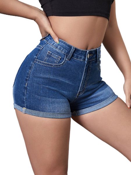 

sxy roll up hem cat whisker denim shorts s6qh#, White;black