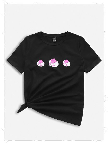 

x caryne thio cartoon graphic 87ah#, White