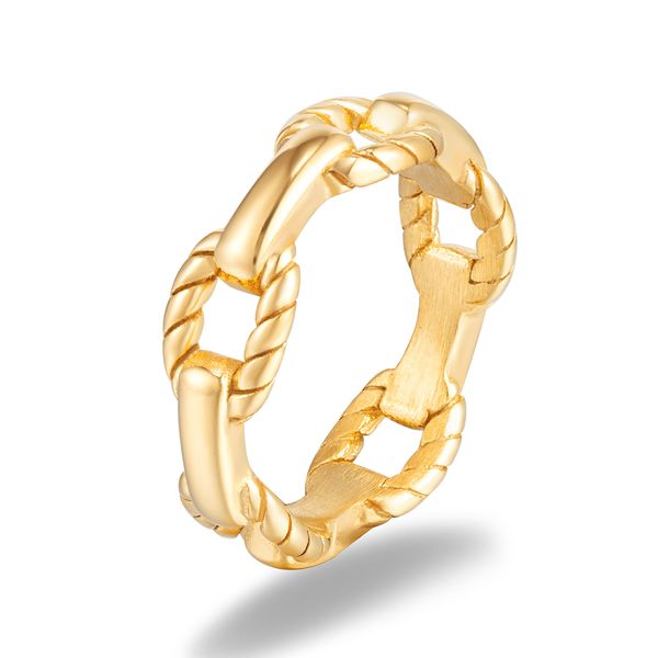 

stainless steel band rings fashion jewelry men wedding promise ring women gifts brand name jewelry accessories with jewelry pouches wholesal, Golden;silver