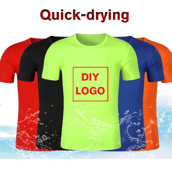 

fashion men quick-dry t shirt diy custom printed women's casual polyester tees short sleeve 220609, White;black