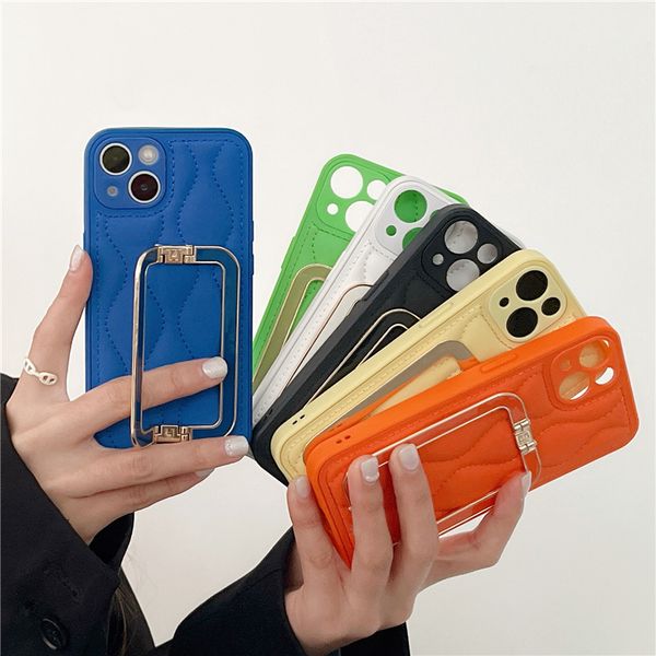 

folding wave pattern phone case for iphone 13 12 11 pro max xr xs foldable bracket full protective soft bumper vintage leather shell shockpr