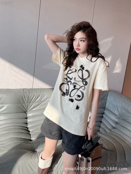

women's t-shirt designer 2022 luojia qianyu qianxun capsule series regular cotton plain knit men's and women's short sleeve r, White