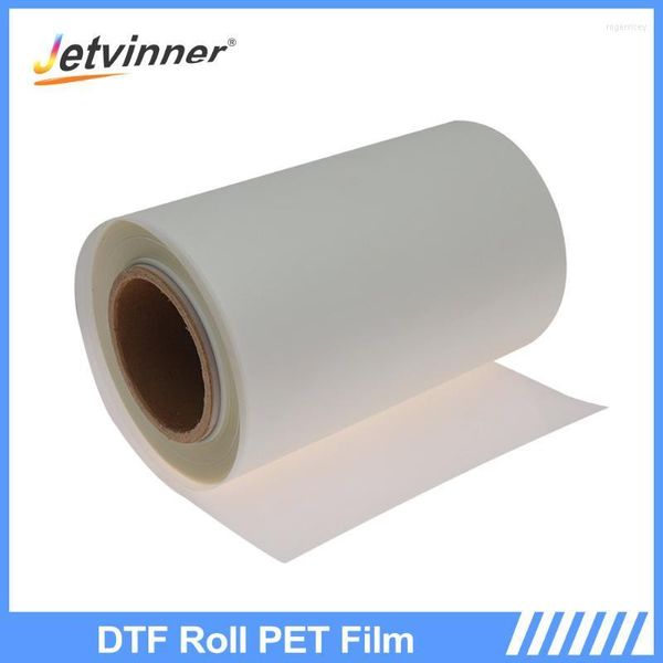 Kits de recarga de tinta 30cm 100m DTF Roll Film Printing On T-Shirt Pet Rolls para transferência de calor lateral único fosco A3 Hoodiesink ROGE22