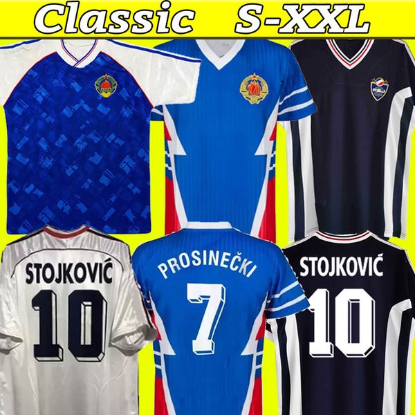 

1991 1998 1990 yugoslavia retro soccer jersey jugoslavija mijatovic pancev mihajlovic stankovic jugovic stojkovic savicevic classic vintage, Black;yellow