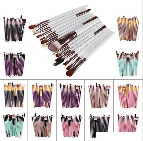 

professional make up brushes set foundation blusher powder eyeshadow blending eyebrow makeup