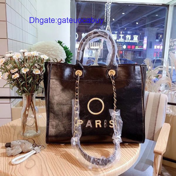 

luxury women's fashion handbags beach bags brand ch metal badge tote bag designer small mini evening handbag female capacity large leat, Black;red