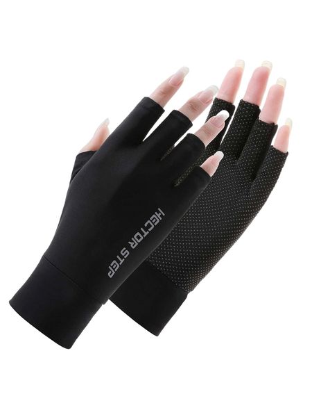 

1pair sun protection half-finger sports gloves m9mq#, Gray