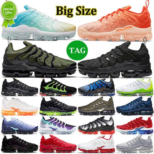 

oversize men tn plus running shoes women black white cool wolf grey tns mens womens outdoor trainers sneakers 36-47