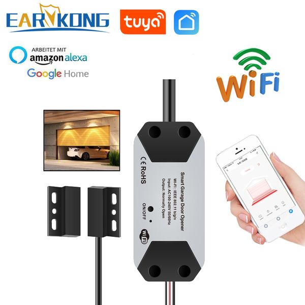 

wifi garage door opener smart gate door controllor compatible with alexa echo google home smart life tuyasmart ios android app